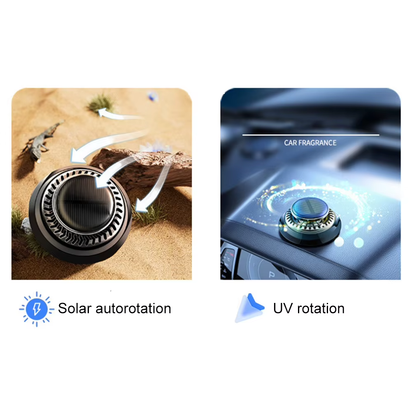 Solar Car Air Freshener Long Lasting Rotating Car Aromatherapy Car Essential Oils Diffusers Deodorizing Interior Accessories