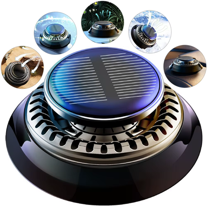 Solar Car Air Freshener Long Lasting Rotating Car Aromatherapy Car Essential Oils Diffusers Deodorizing Interior Accessories