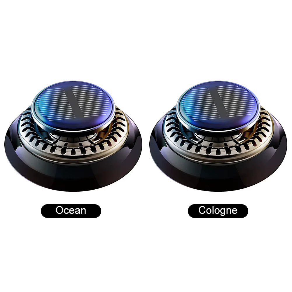Solar Car Air Freshener Long Lasting Rotating Car Aromatherapy Car Essential Oils Diffusers Deodorizing Interior Accessories